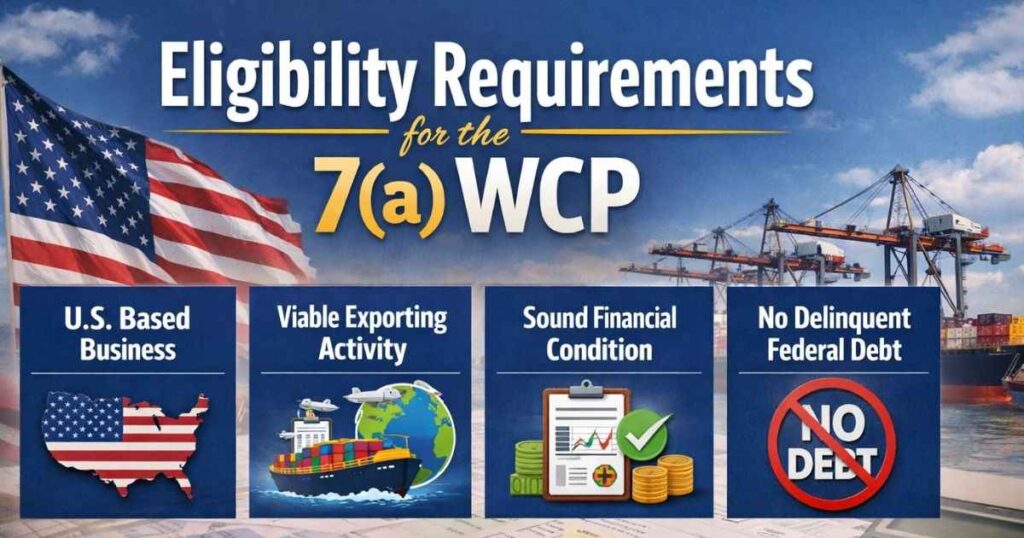 Eligibility Requirements for the 7(a) WCP