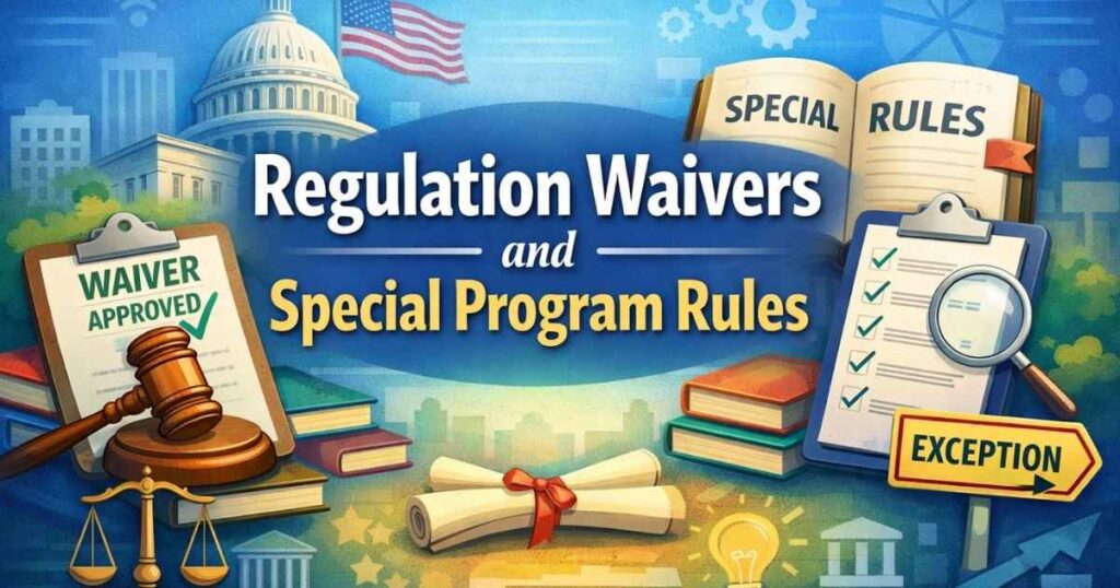 Regulation Waivers and Special Program Rules