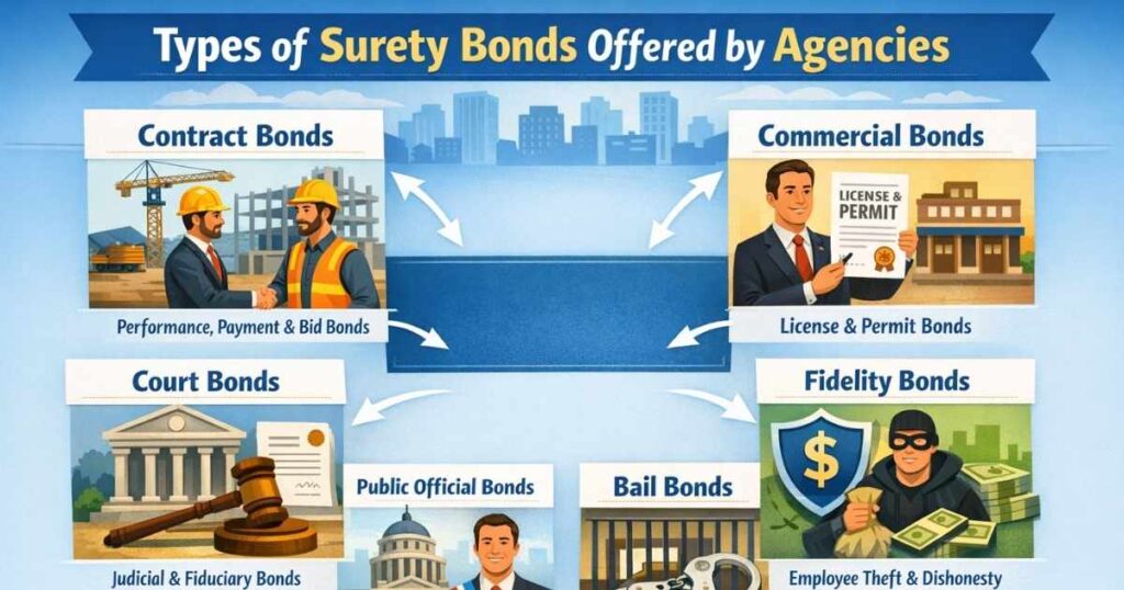Types of Surety Bonds Offered by Agencies